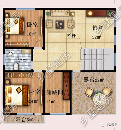 12.5X18.1米三層新中式別墅設(shè)計圖，帶庭院，經(jīng)典耐看！