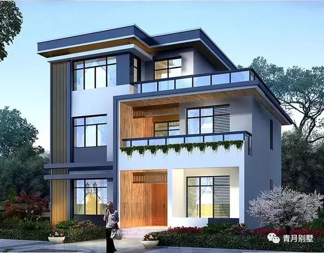 現(xiàn)代三層小別墅，占地130平米，外觀時(shí)尚美觀，適合農(nóng)村自建