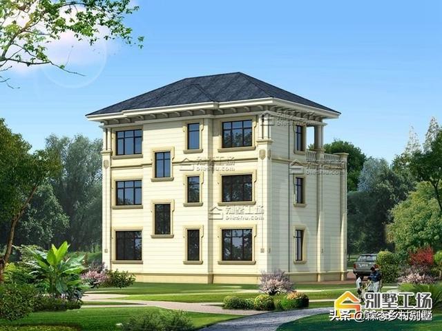 12.00x13.2米三層自建別墅設(shè)計(jì)圖，優(yōu)雅大氣，“名利”雙收，何樂(lè)而不為？