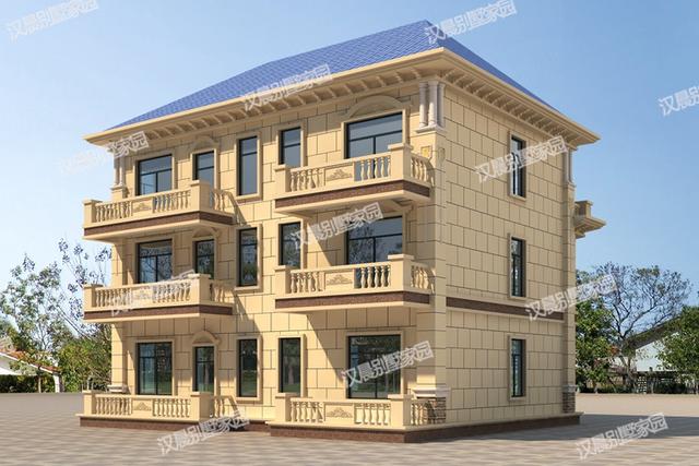 48萬在農村蓋這么洋氣的三層別墅設計圖，從細節上講究檔次，棒極了。