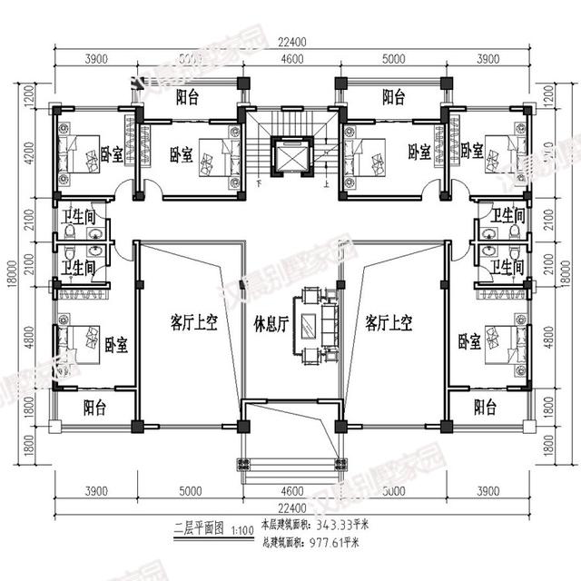 占地351平方米的三層別墅設計圖，洋氣十足美觀實用，主體造價100萬。