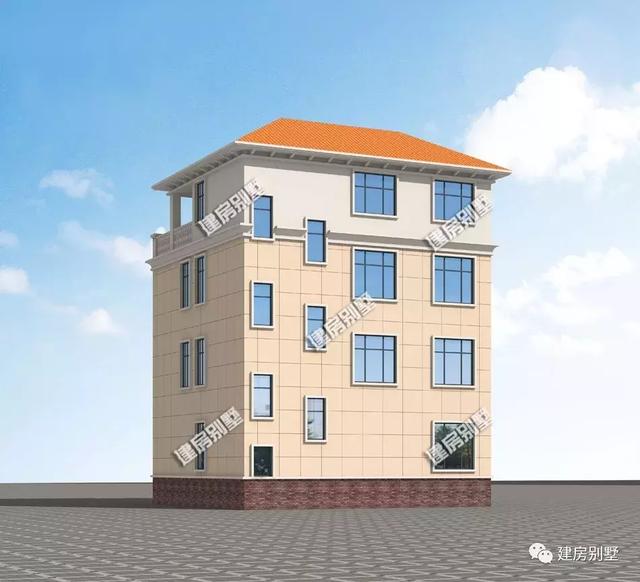 簡約且氣派的四層農村別墅戶型，室內臥室多，配置也齊全。