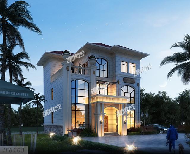 占地120平的三層別墅設計圖，經濟實用，精美漂亮，只花了32萬！