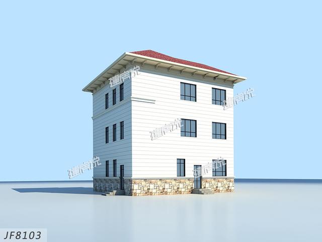 占地120平的三層別墅設計圖，經濟實用，精美漂亮，只花了32萬！