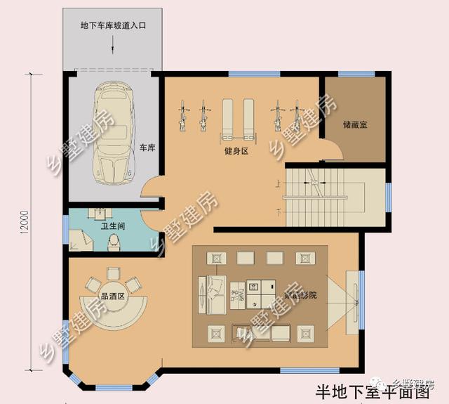 帶半地下室的三層豪華別墅，帶音樂室+健身房+酒窖，很多路人經過也都會停下駐足觀賞，