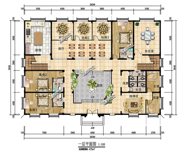 最美四合院別墅設計圖，給辛苦一輩子的父母，十里八鄉都來賀