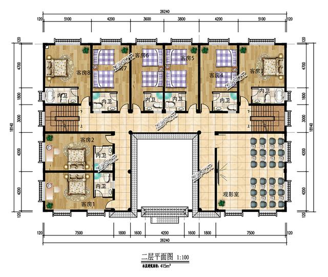 最美四合院別墅設計圖，給辛苦一輩子的父母，十里八鄉都來賀