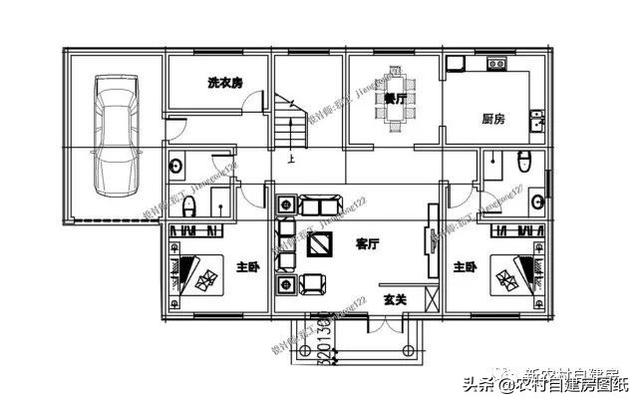 平屋頂別墅設計圖，最適合北方，60萬甩手入住，南方人看了也要爭著建