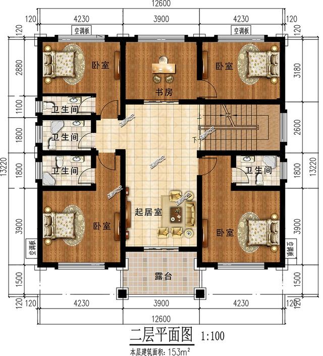 3層氣派別墅設計圖，親戚朋友都夸我有本事，羨慕得很