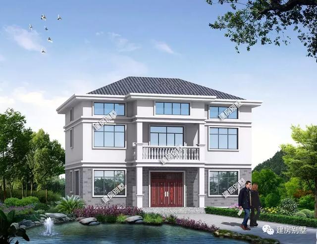 兩棟面寬相近的農(nóng)村別墅自建房屋，第一棟是真的美，美到心坎里