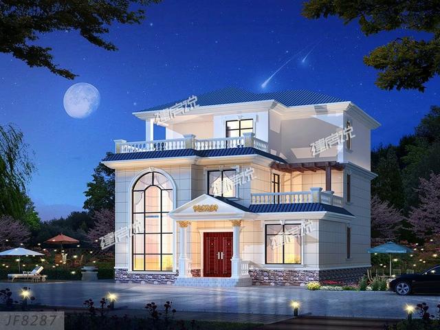 氣派歐式別墅設計圖紙，建一棟衣錦還鄉，面子里子都有了