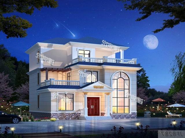 氣派歐式別墅設計圖紙，建一棟衣錦還鄉，面子里子都有了