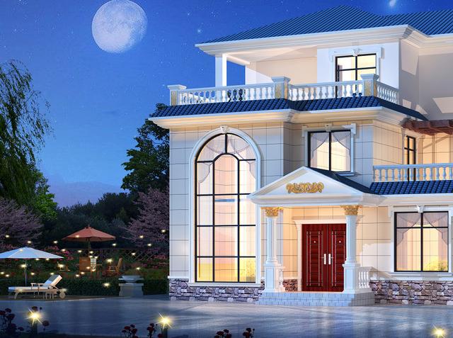 氣派歐式別墅設計圖紙，建一棟衣錦還鄉，面子里子都有了