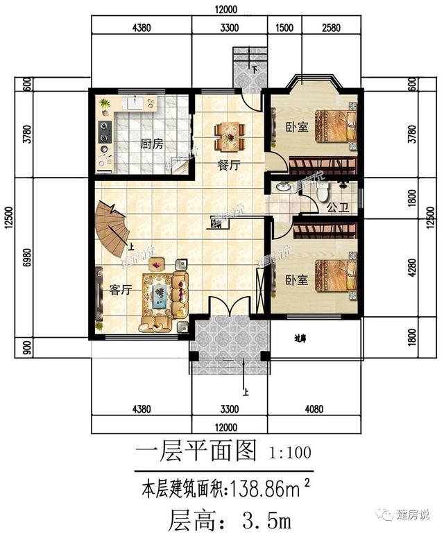 三層精美別墅設計圖，花自己的錢，建漂亮的別墅，過瀟灑的生活