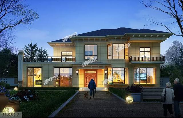 二層歐式別墅設計圖，20X9兩面寬，小進深，農村別墅還可以這樣建？