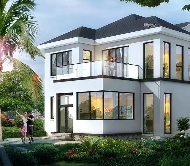 90后都開始建別墅了，二層現代極簡別墅設計圖推薦，30萬搞定