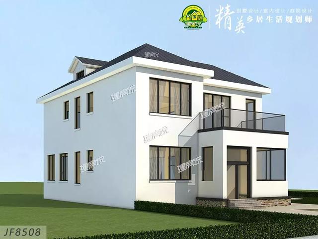 90后都開始建別墅了，二層現代極簡別墅設計圖推薦，30萬搞定