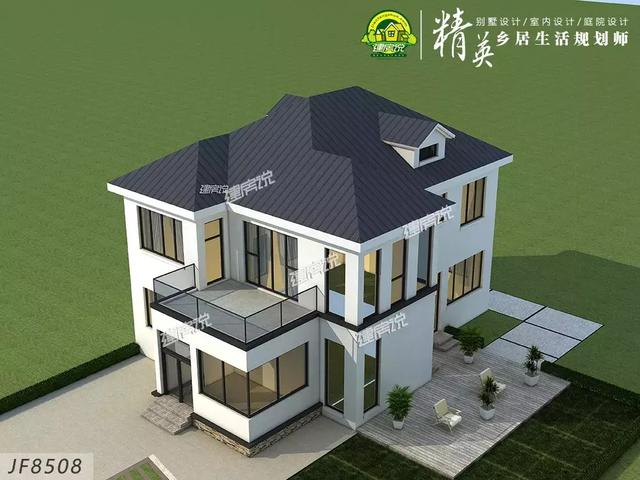 90后都開始建別墅了，二層現代極簡別墅設計圖推薦，30萬搞定