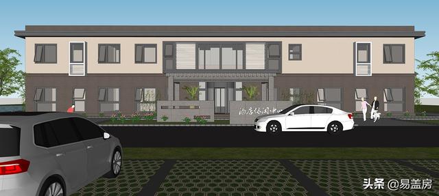 田園主題酒店設計圖紙，兩層蓋出5層的豐富功能