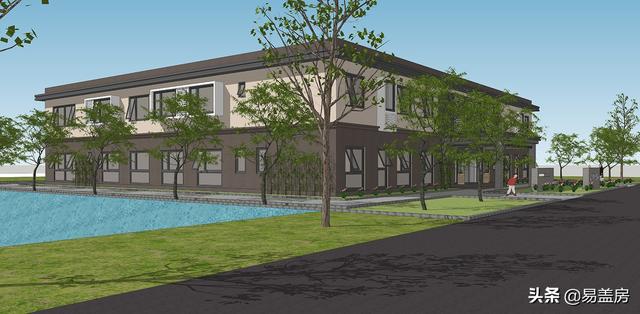 田園主題酒店設計圖紙，兩層蓋出5層的豐富功能