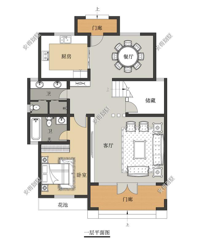 2層歐式小別墅設(shè)計(jì)圖，造價(jià)35萬，占地120㎡，建一棟在農(nóng)村超受歡迎
