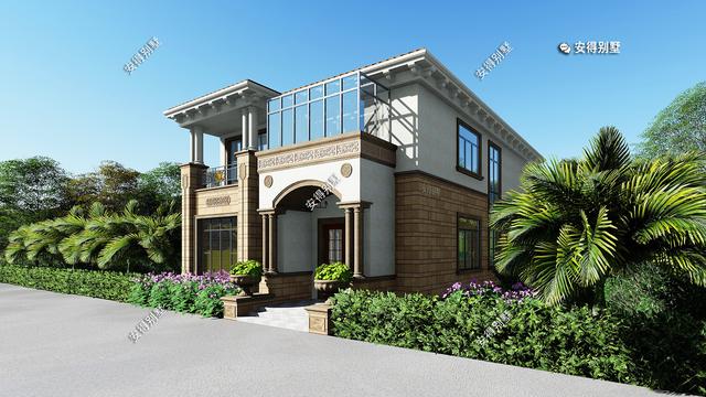 占地120㎡的2層歐式別墅設計圖，小戶型大功能的好房子，農村自建首選！