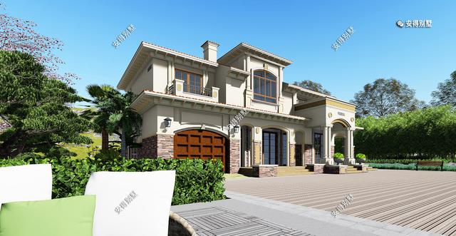 一棟氣派的2層歐式別墅設計圖，居住舒適外觀驚艷，眾人夸贊！