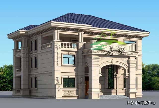 美觀別墅設計圖，堂屋的設計非常符合南方的習俗，外觀豪華大氣