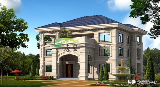 美觀別墅設計圖，堂屋的設計非常符合南方的習俗，外觀豪華大氣