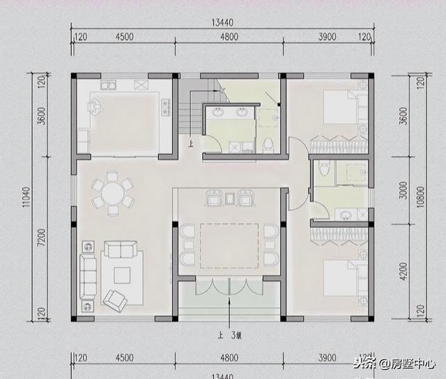 兩套占地120平的精致別墅設計圖，滿足所有地方對宅基地的限制