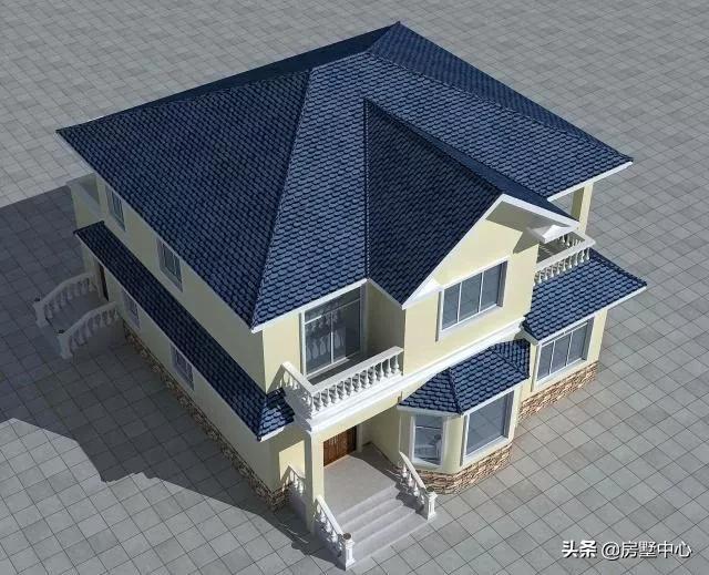 二層別墅設計圖，柴火房和車庫都有的歐式別墅，這才是農村該有的樣子