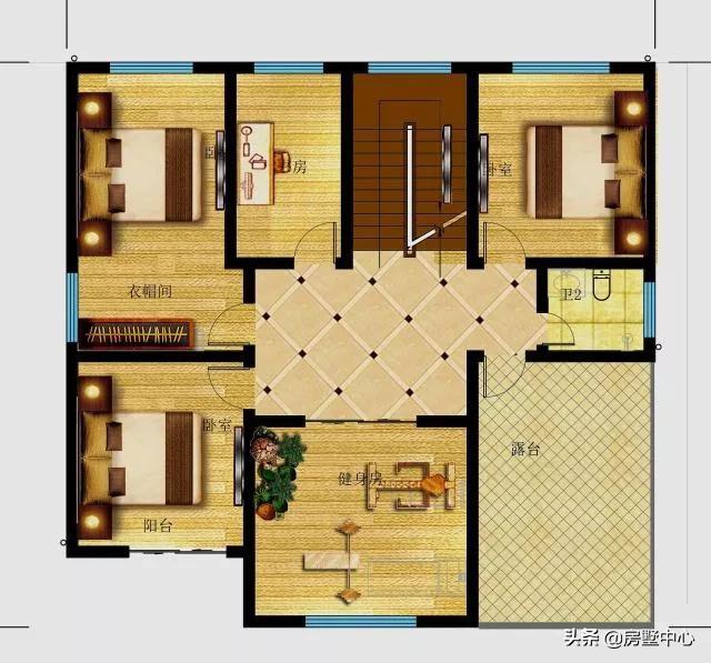 二層別墅設計圖，柴火房和車庫都有的歐式別墅，這才是農村該有的樣子