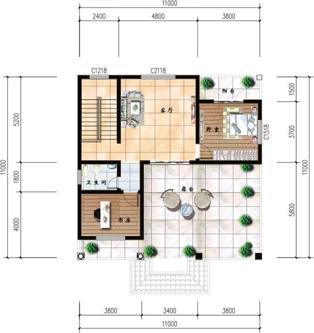 農村別墅設計施工圖，全村大姑娘小媳婦都喜歡這樣的房子