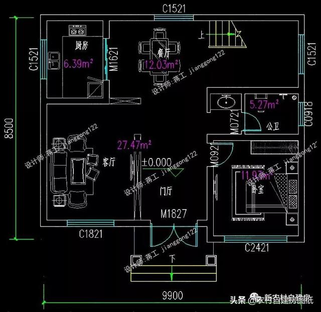 10×9米自建房怎么蓋？兩款兩層圖紙，一款20萬一款25萬