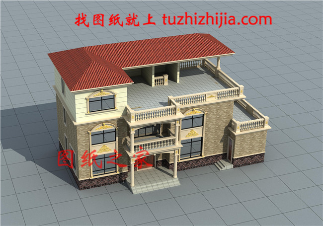 40萬左右農村三層樓房設計圖,帶露臺,占地190平方米