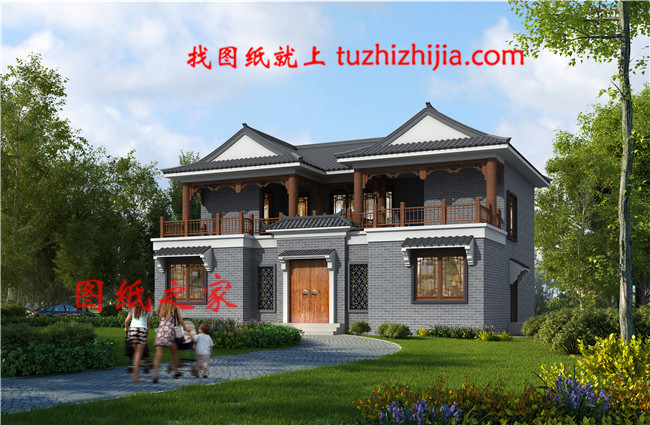 15&times;10米農村二層四合院自建房戶型圖，占地面積僅150平米