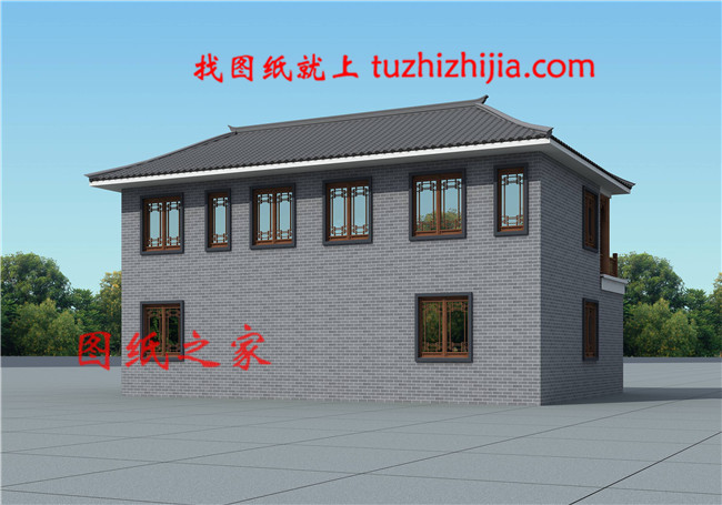 15&times;10米農村二層四合院自建房戶型圖，占地面積僅150平米