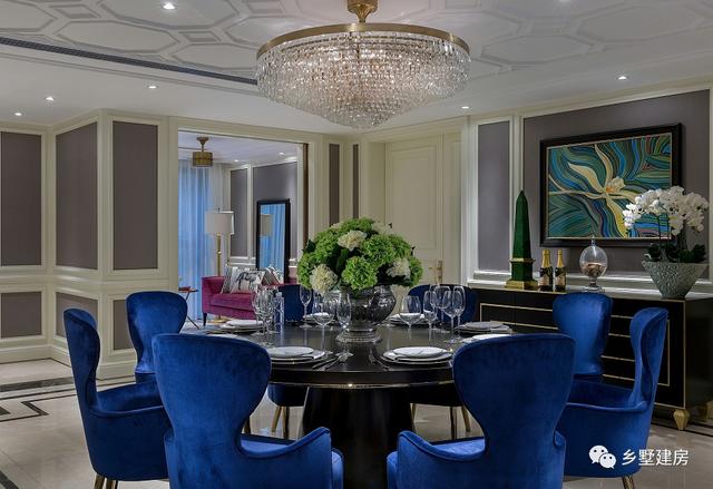 鄉村歐式三層別墅設計圖，造型立體，配色柔和又喜慶，且內外兼修！