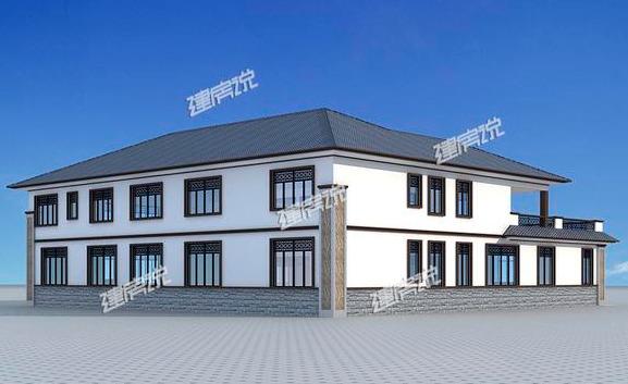 廣東富豪搶著蓋的四合院別墅帶設計圖，帶有庭院大車庫，設計美極了