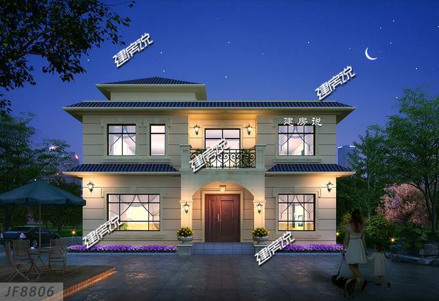 二層農村別墅設計圖，35萬真正的美觀實用，不比城里百萬豪宅差