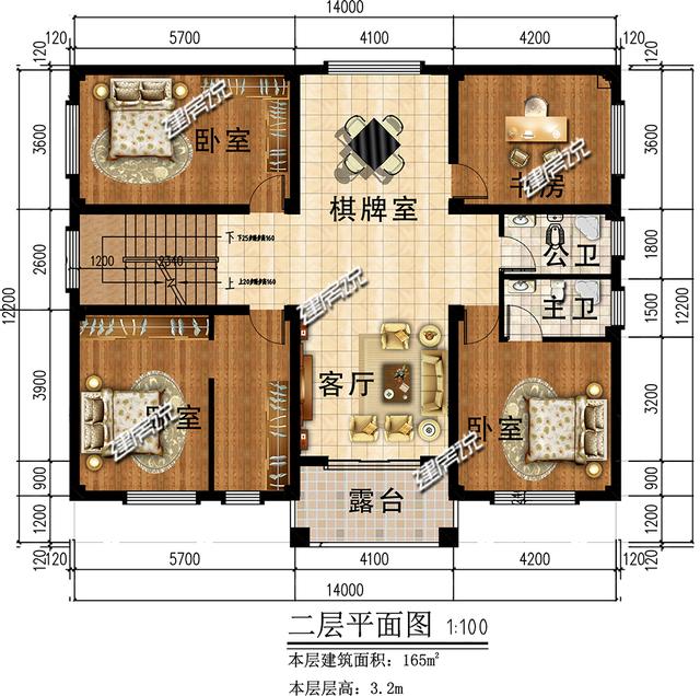 二層農村別墅設計圖，35萬真正的美觀實用，不比城里百萬豪宅差