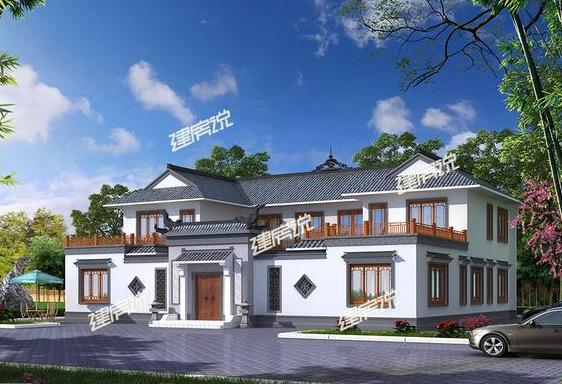 經典中是四合院設計圖，回鄉蓋四合院別墅給父母住，惹得全村人羨慕