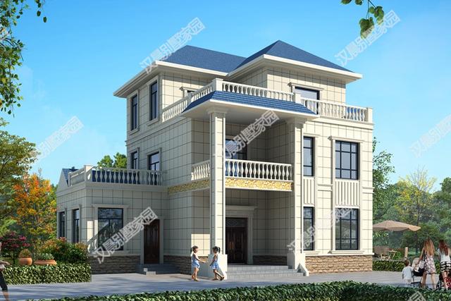 三層別墅設計圖，13.4X10.7米美觀又實用，建了全村都說好！