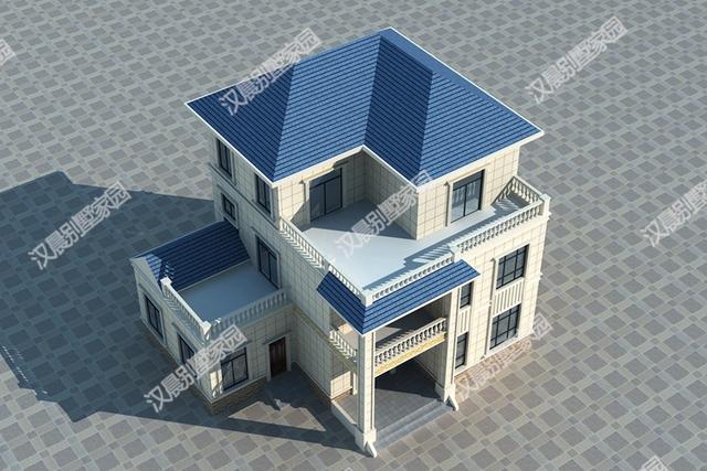 三層別墅設計圖，13.4X10.7米美觀又實用，建了全村都說好！