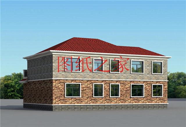 二層別墅設計設計圖推薦，主體造價30萬，全家人都能住下！