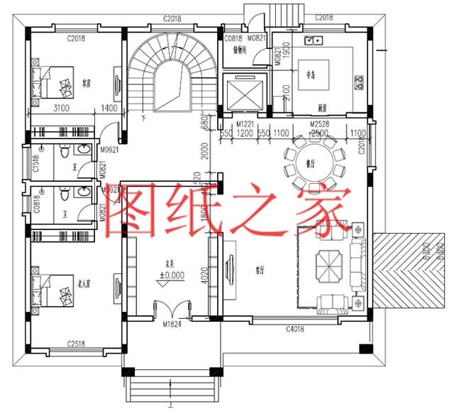 5套開間18米的三層別墅設計圖，寬敞明亮、利落大氣，非常實用！