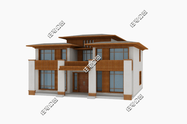 新中式別墅設計圖，父子攜手建農村養老房，每人出資30萬，有個堂屋就是美滋滋