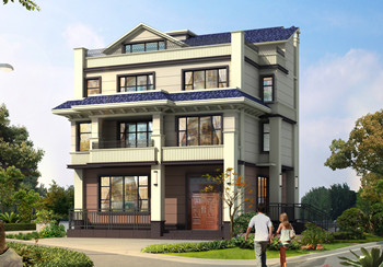 簡單實用農村自建四層小別墅設計圖（三層半），95平米