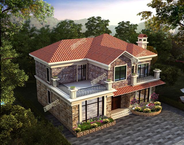 火爆農村花園小洋樓設計圖推薦，20棟建成實景，開春就建