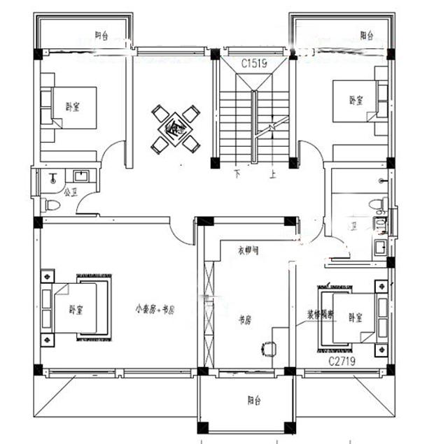 2026年新款農村新中式別墅設計效果圖，徽系設計